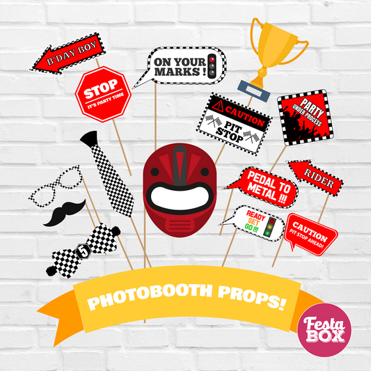 Party Props for Birthday Party Decoration - Race Car Theme (15 nos.)