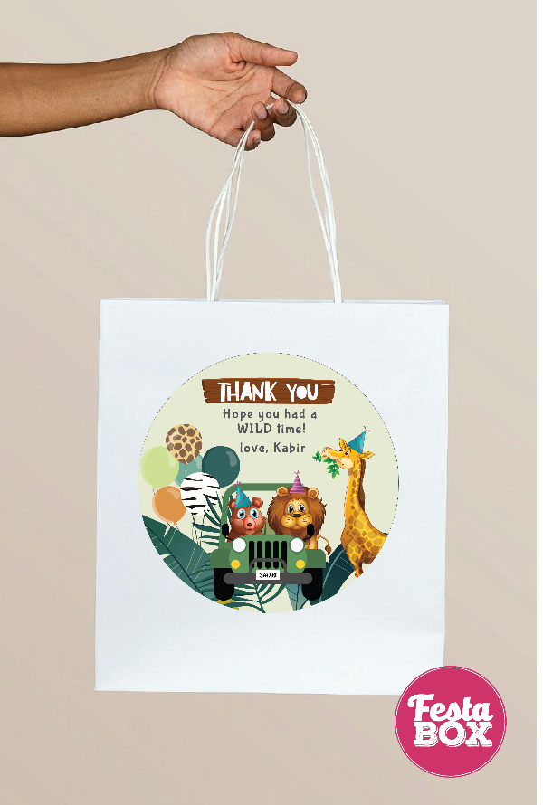 Return Gift Bags under Jungle Safari Birthday Party Theme Collection by Festabox