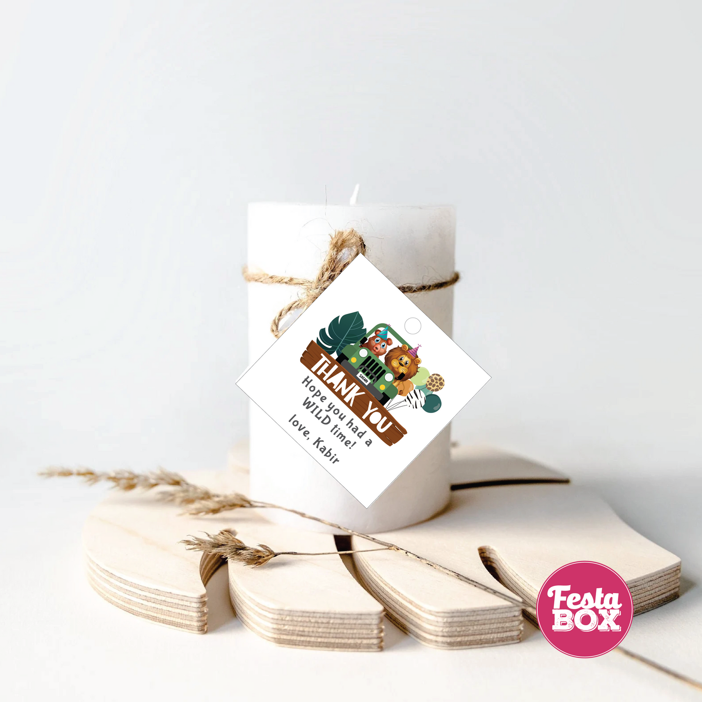 Gift Tags under Jungle Safari Birthday Party Theme Collection by Festabox