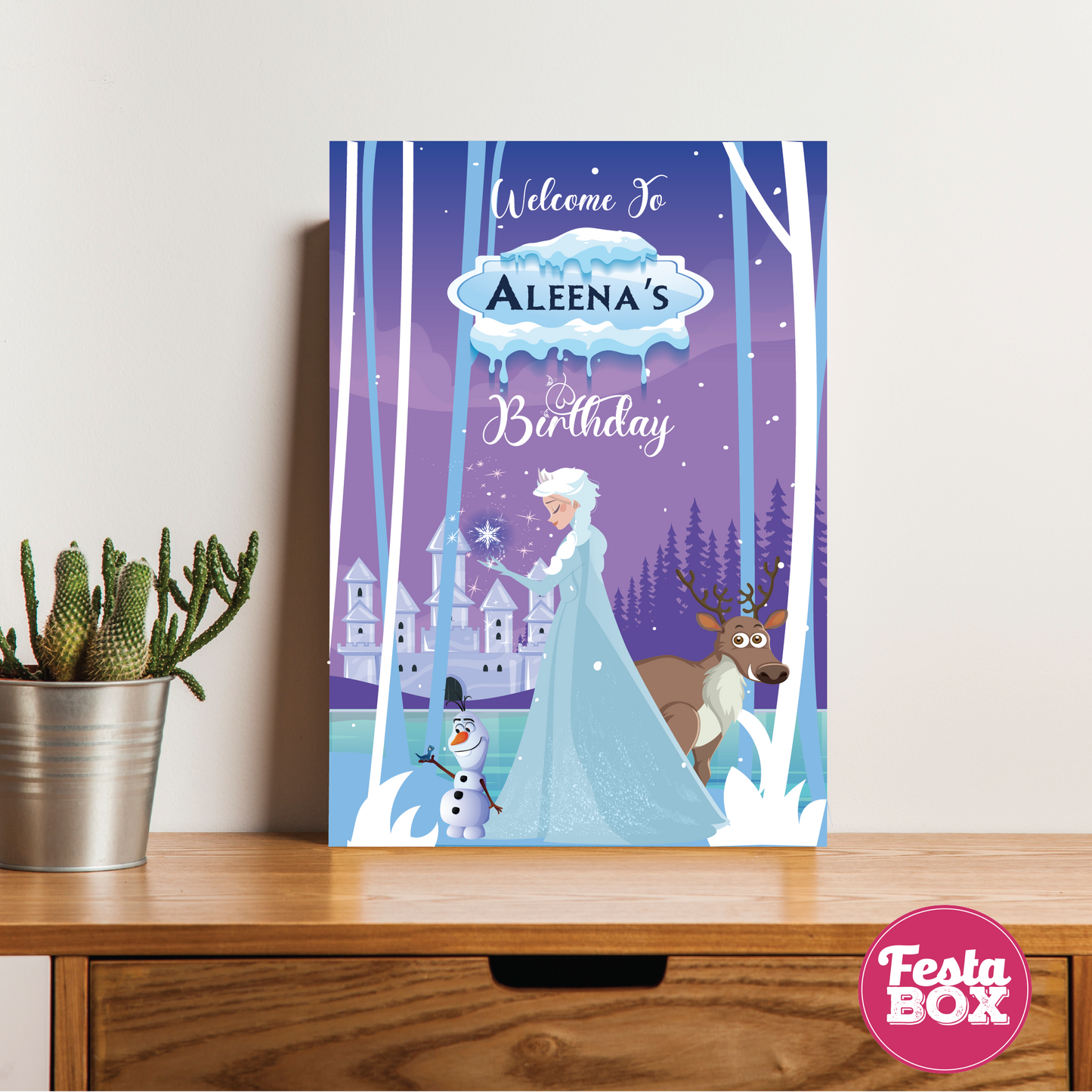 Welcome Sign for Birthday Party Decoration - Frozen Theme