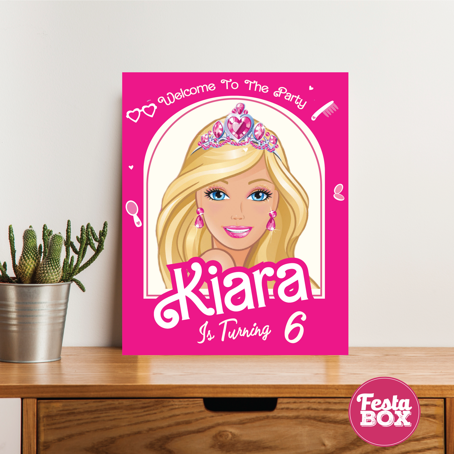 Welcome Sign for Birthday Party Decoration - Barbie Theme