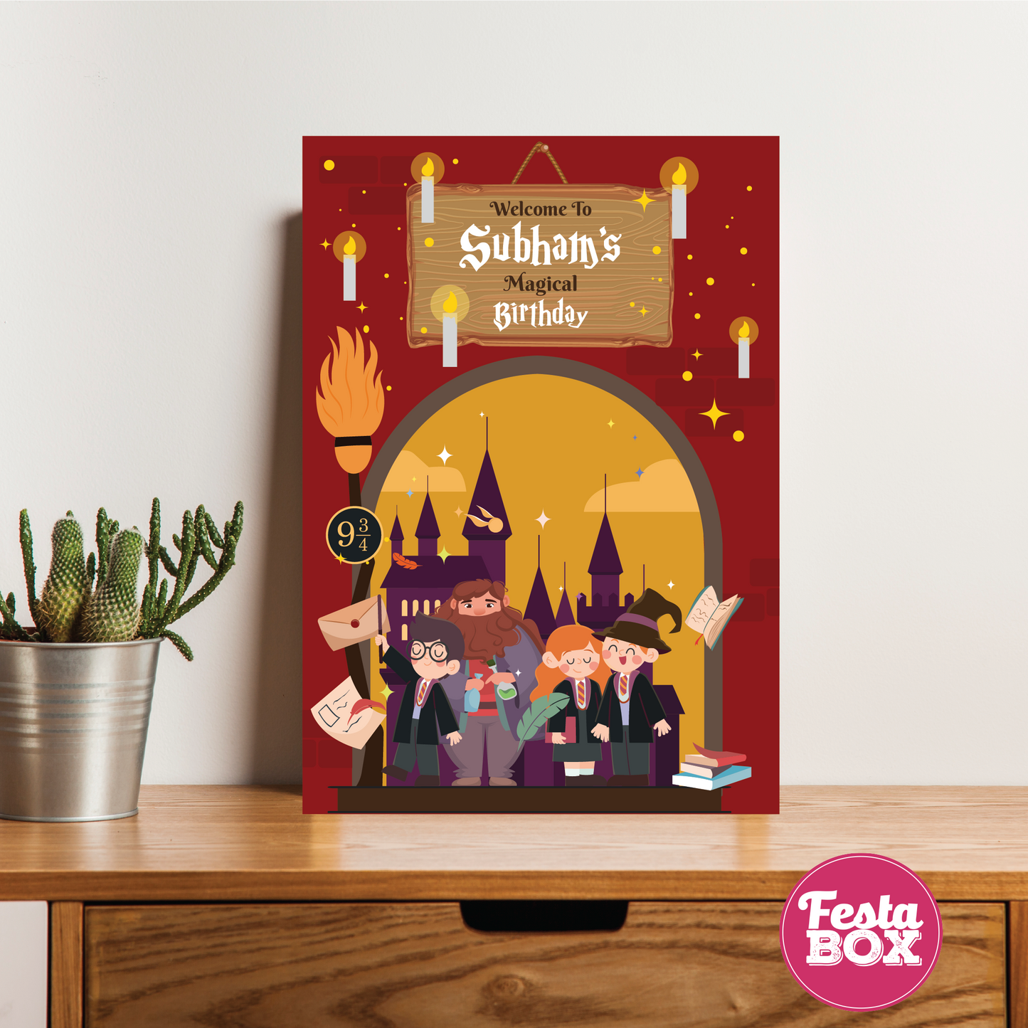 Welcome Sign for Birthday Party Decoration -Harry Potter Theme