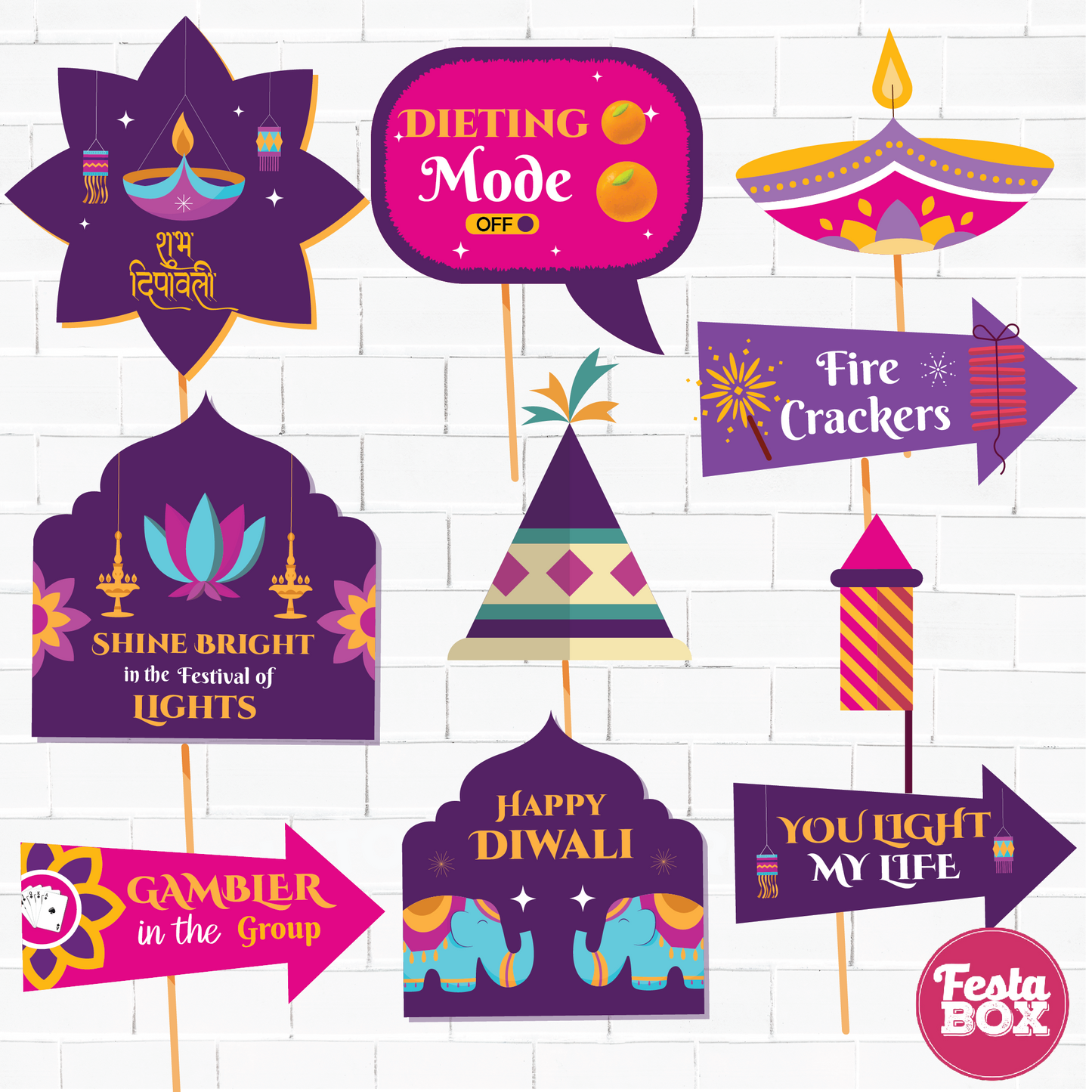 Party Props for Diwali celebration - Diwali Theme