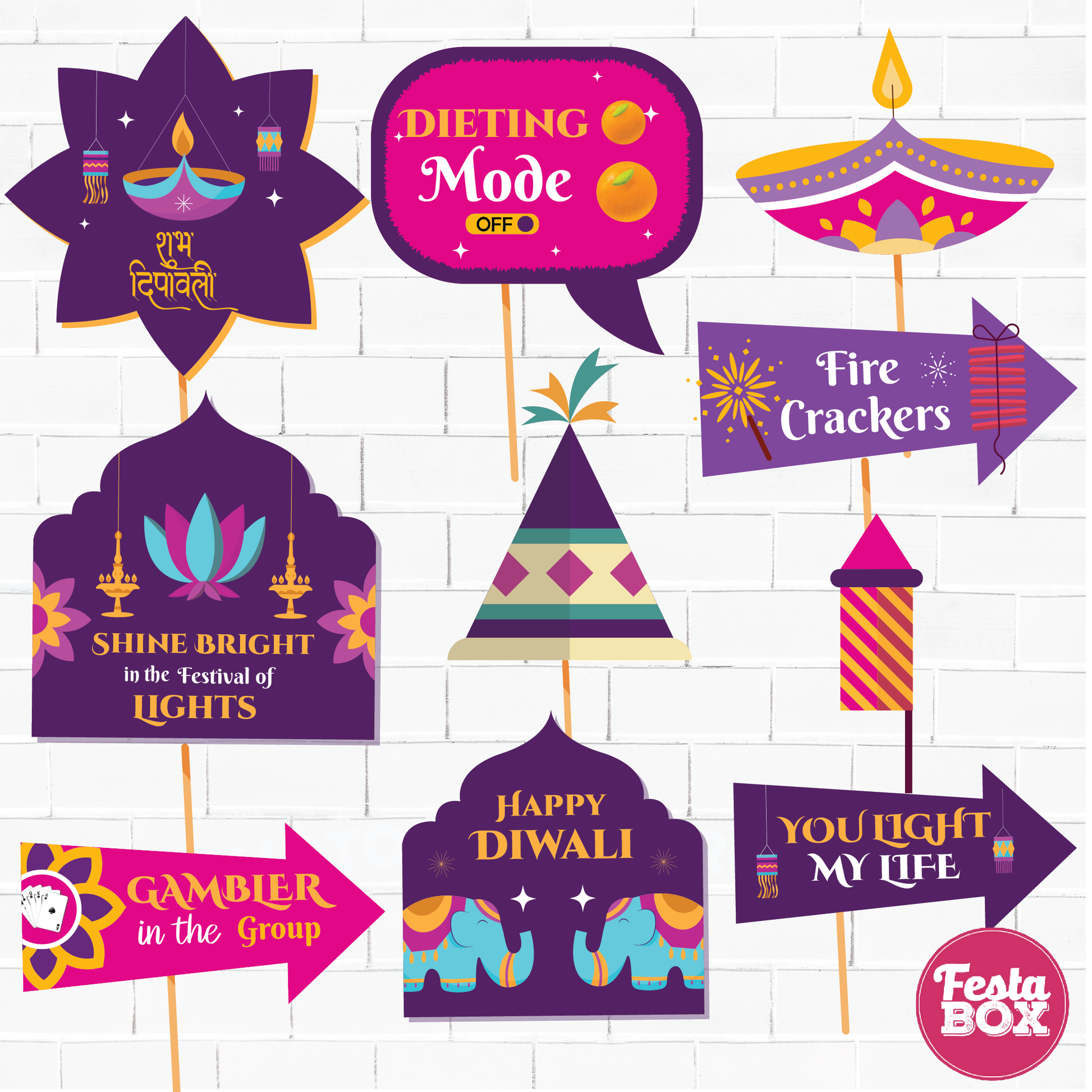 Party Props for Diwali celebration - Diwali Theme