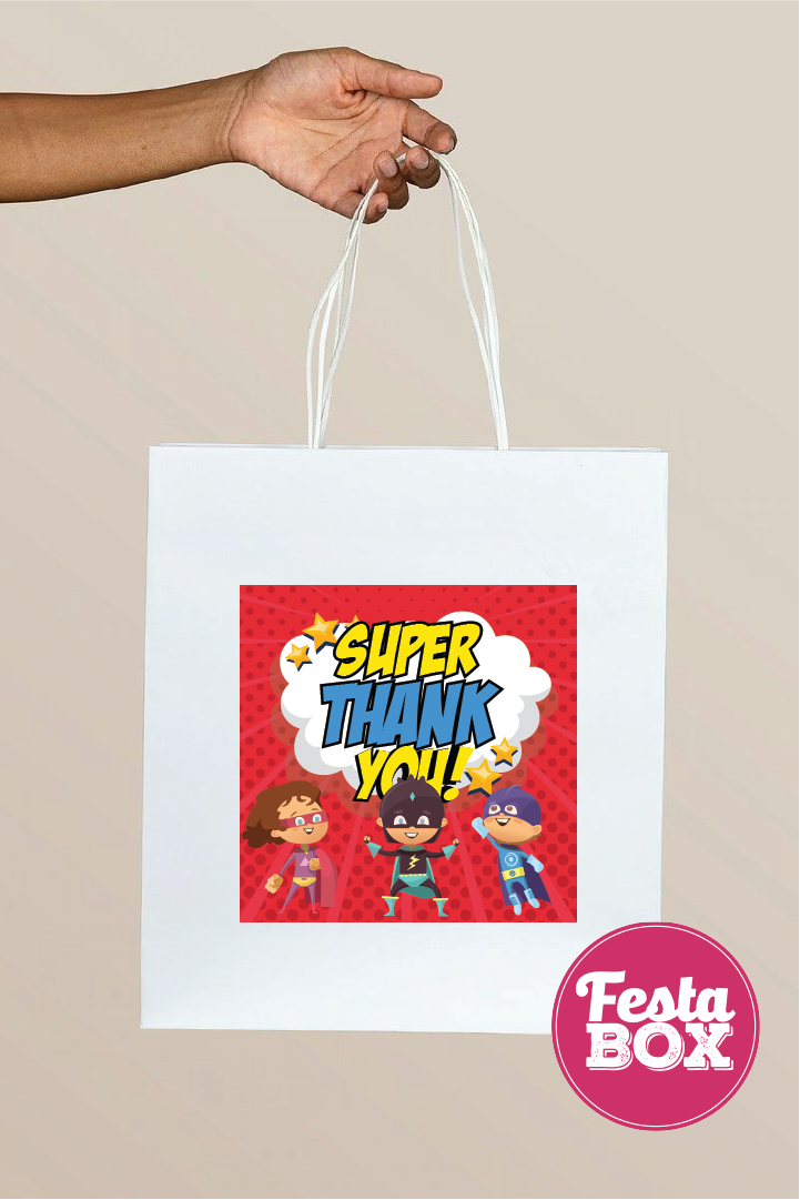 Return Gift Bags for Birthday Party - Superhero Theme - Option 2