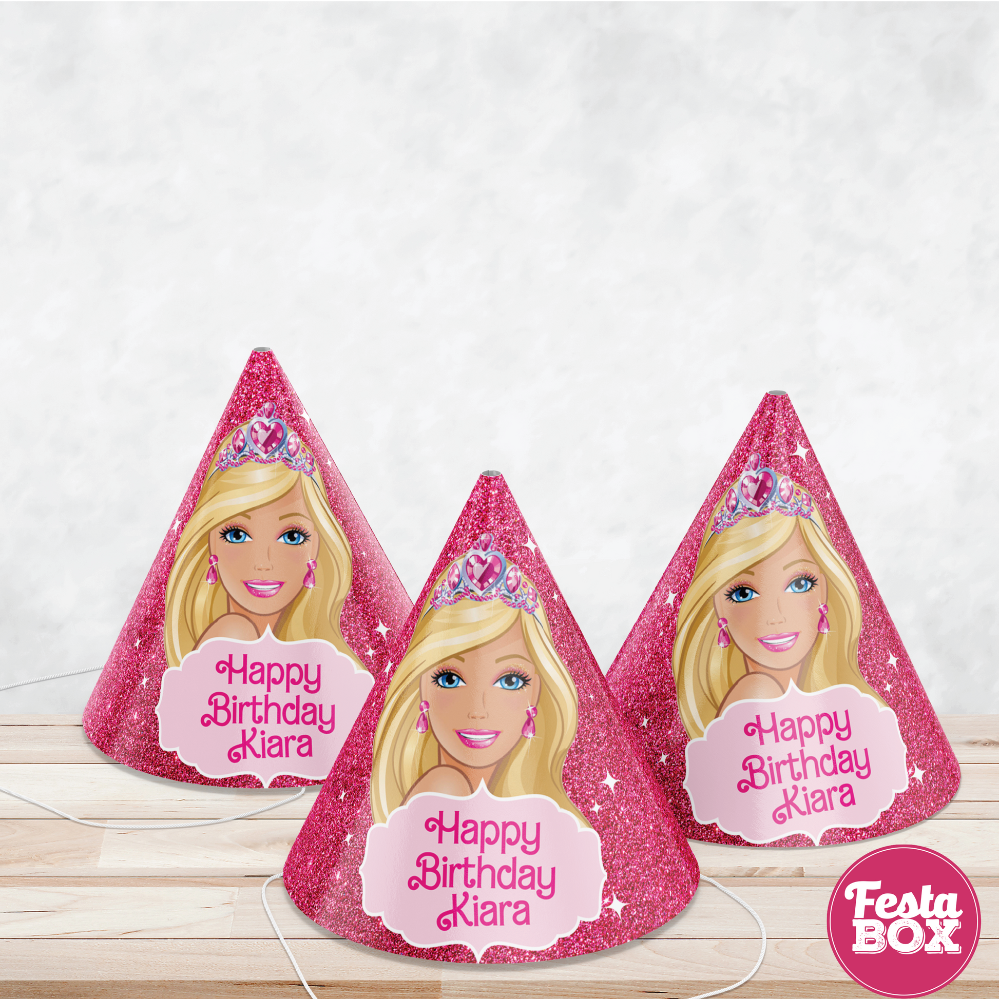 Birthday Celebration Caps - Barbie Theme (Set of 6) - Option 2