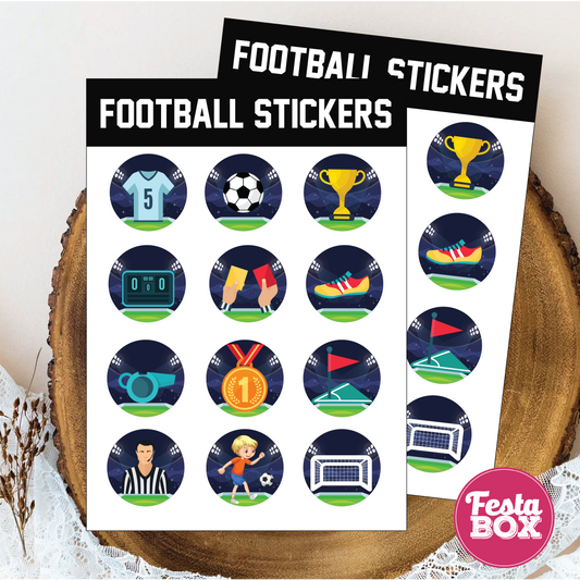 Birthday Game - Sticker Sheets - Football  Theme (Set of 6)