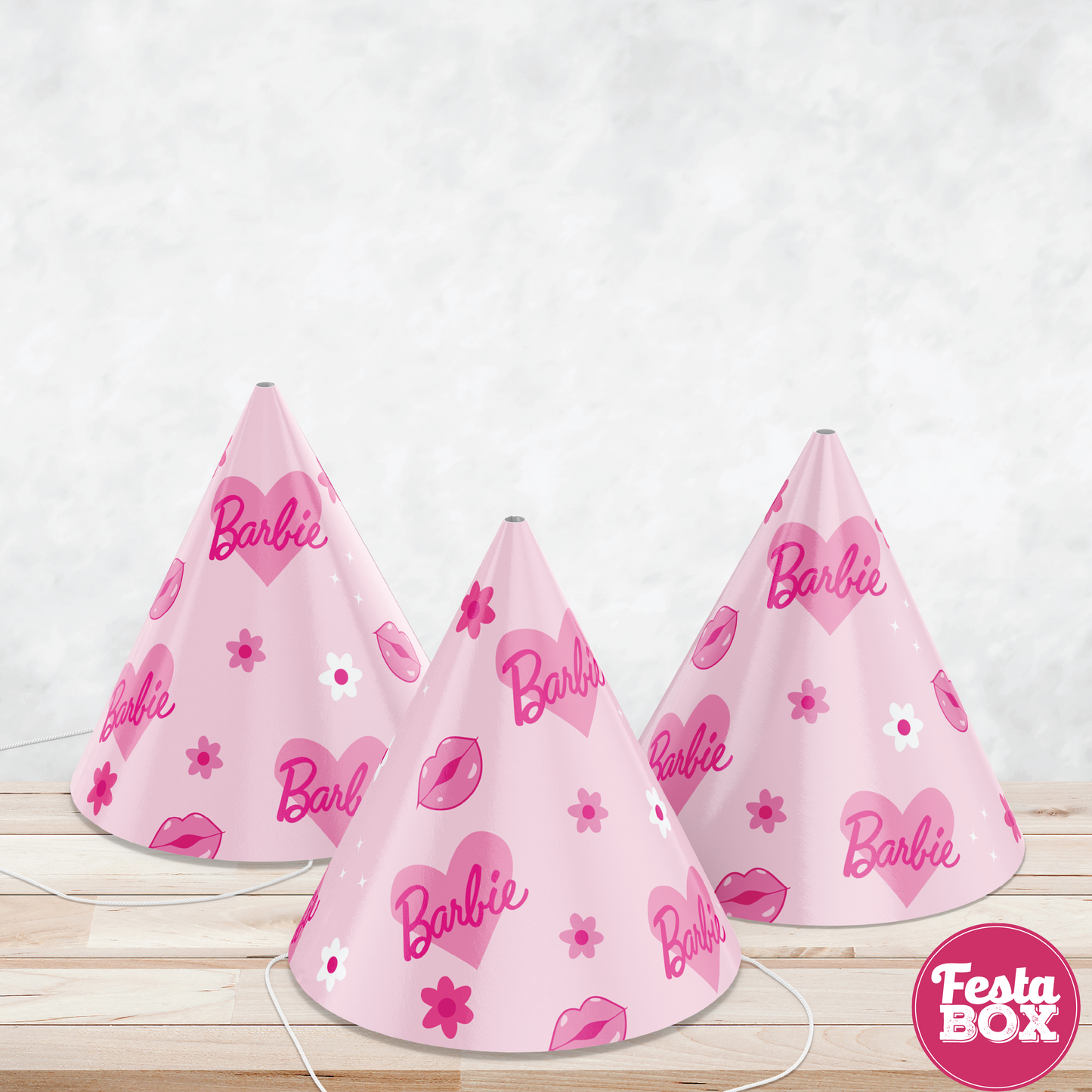 Birthday Celebration Caps - Barbie Theme (Set of 6) - Option 1