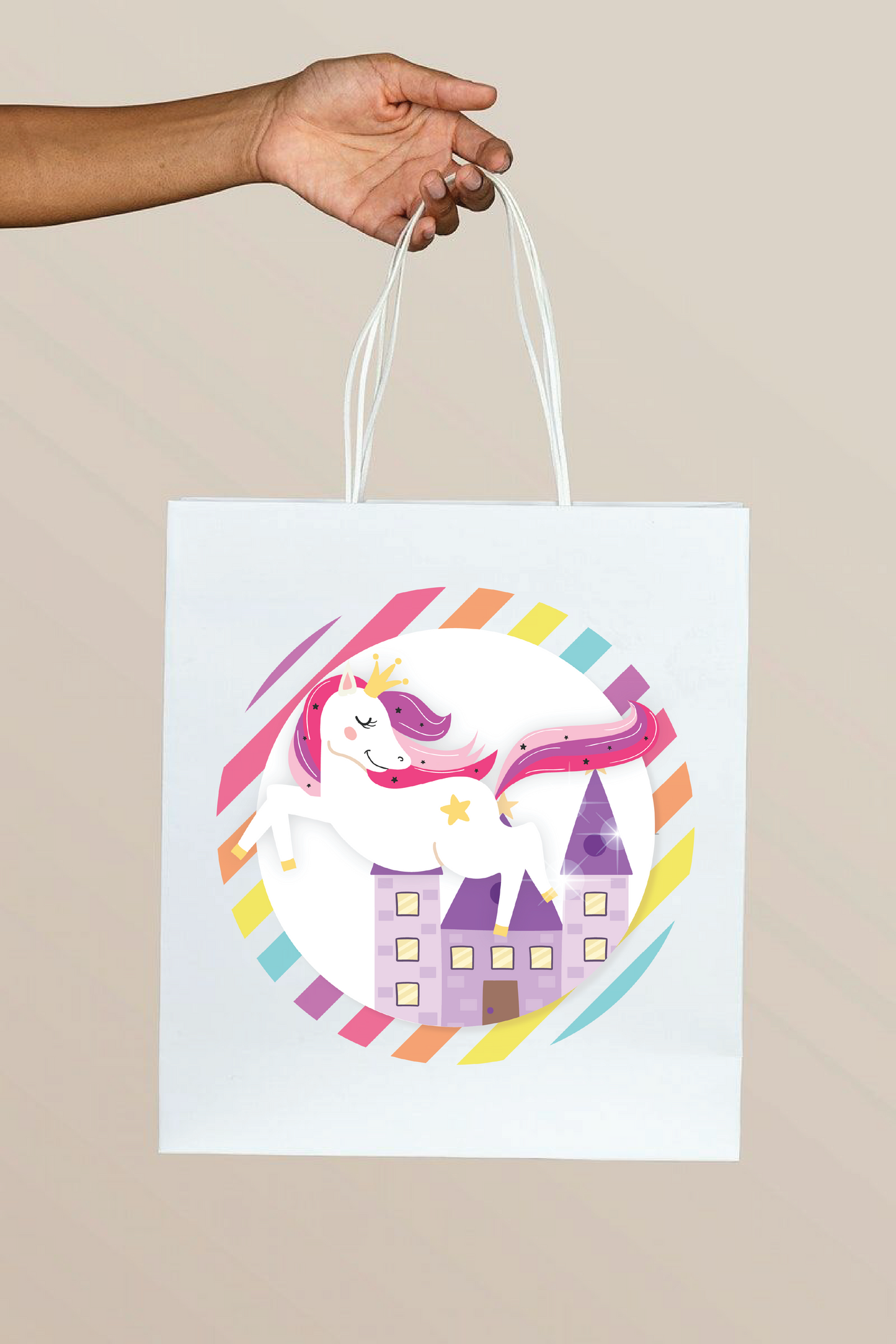 Return Gift Bags for Birthday Party - Unicorn Theme (set of 6) Option2
