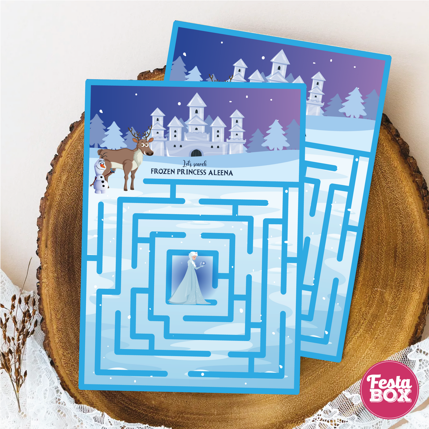 Birthday Game - Maze - Frozen Theme (Set of 6)