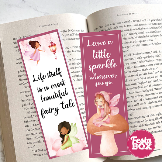 Bookmark – Fairy Birthday Party Theme (Set of 6 pairs) 