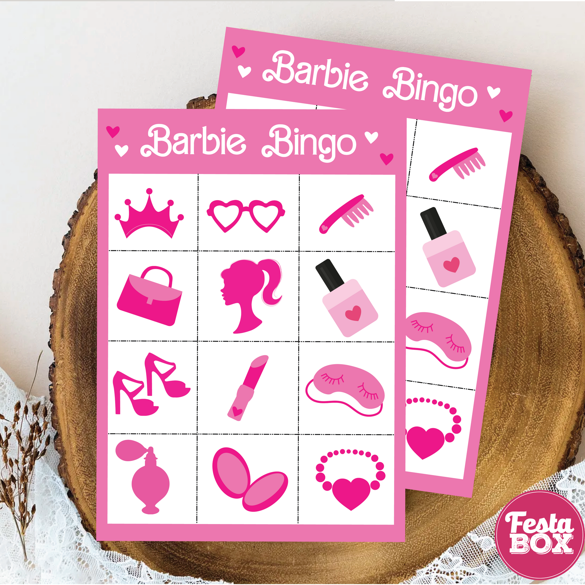 Birthday Game - Bingo  - Barbie Theme (Set of 6)