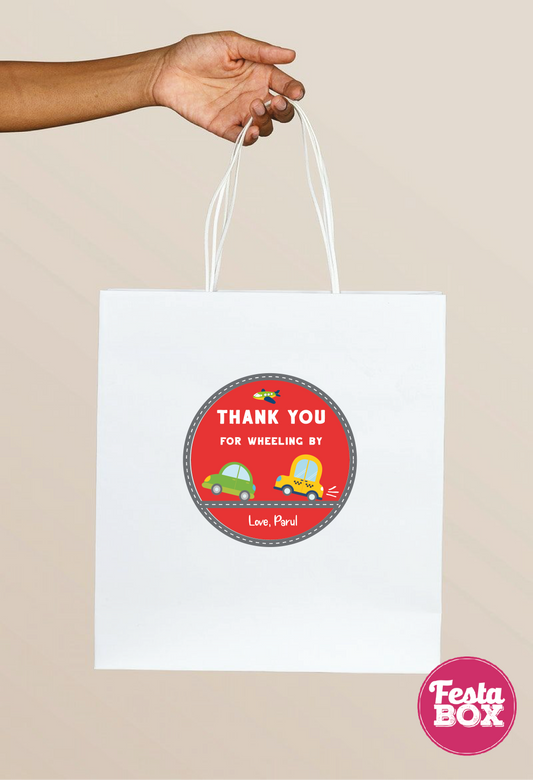 Return Gift Bags for Birthday Party - Transport Theme - Option 1