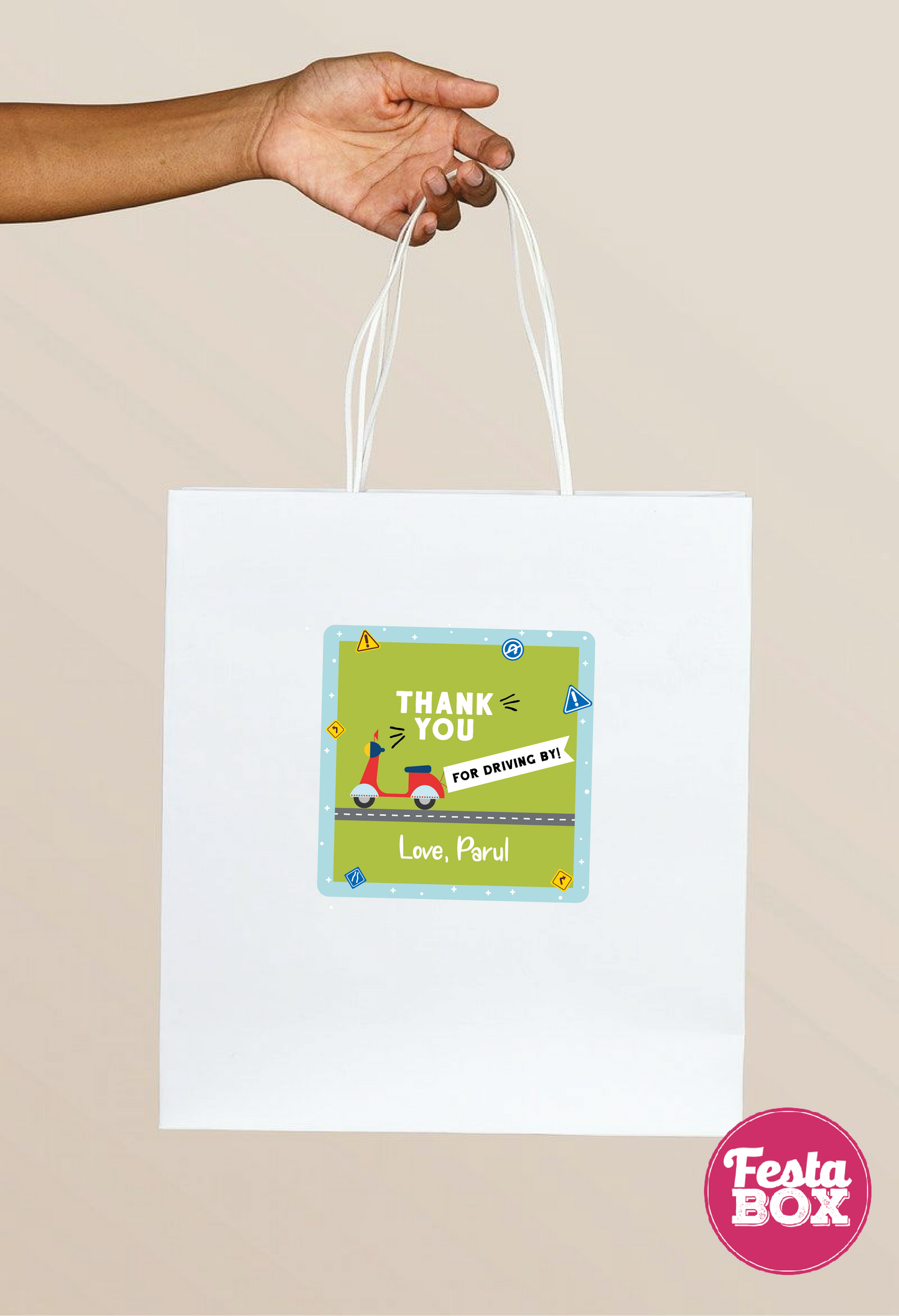 Return Gift Bags for Birthday Party - Transport Theme - Option 3