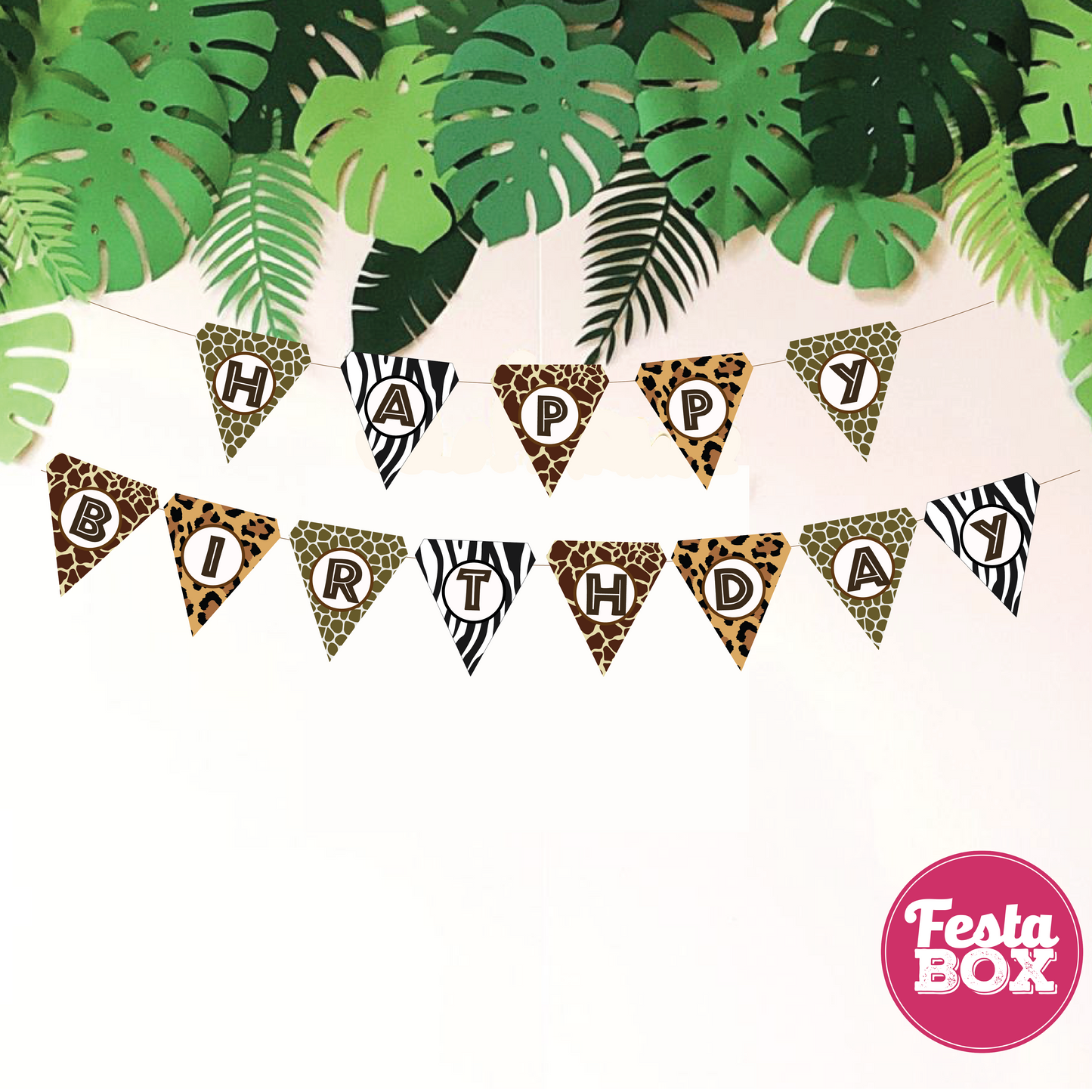 Background Banner for Birthday Party Decoration – Jungle Safari Theme