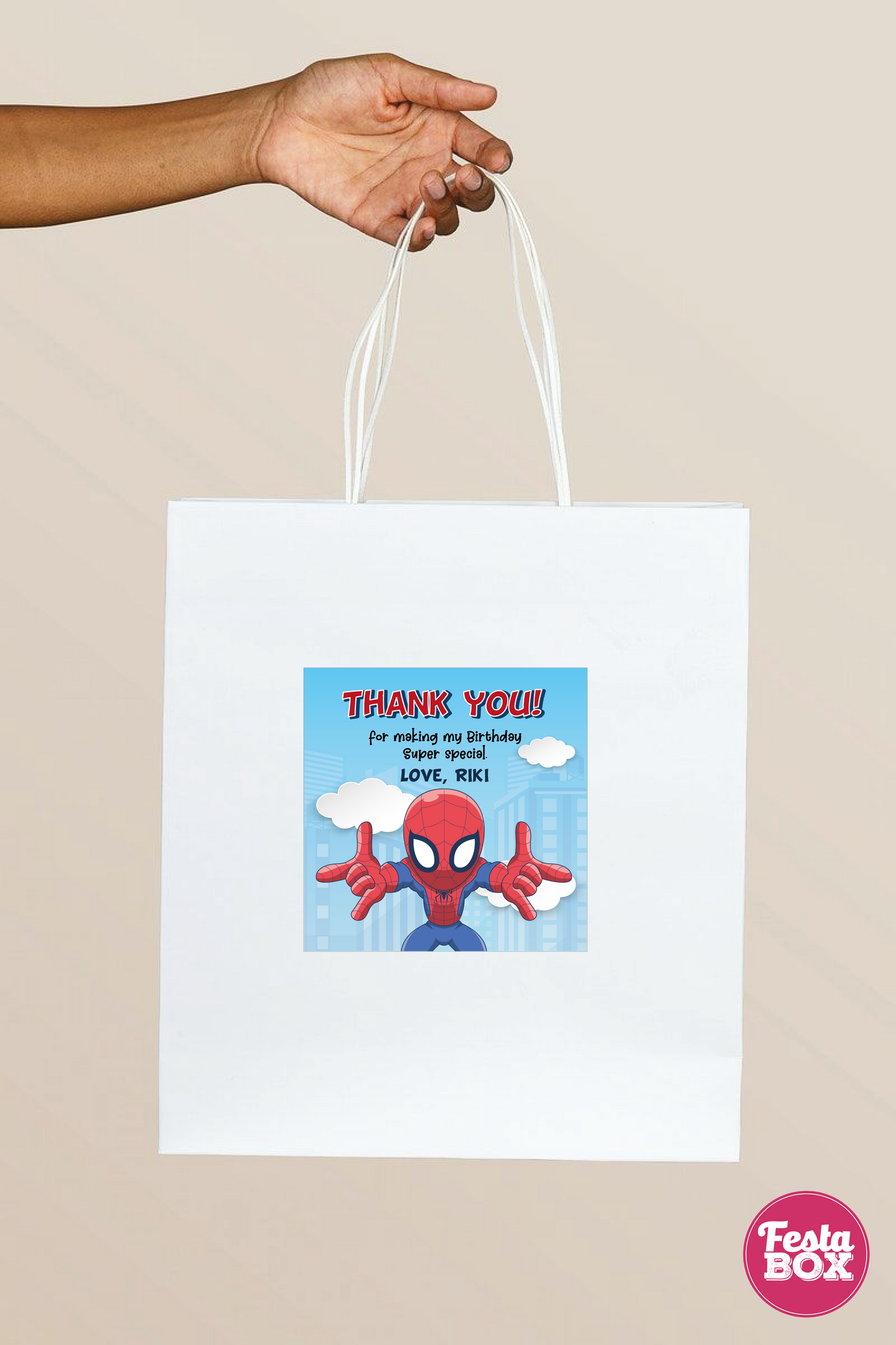 Return Gift Bags for Birthday Party - Spiderman Theme - Option 2