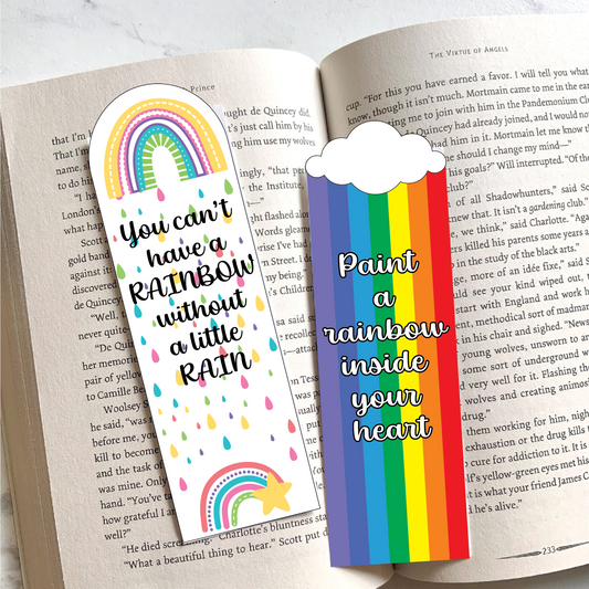 Bookmark – Rainbow Birthday Party Theme (Set of 6 pairs)