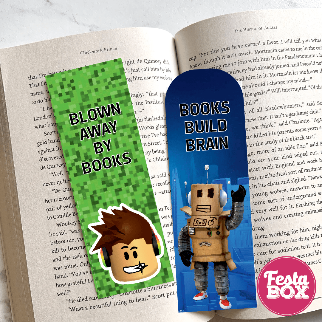 Return Gift Items for Birthday Party - Bookmarks - Roblox Theme