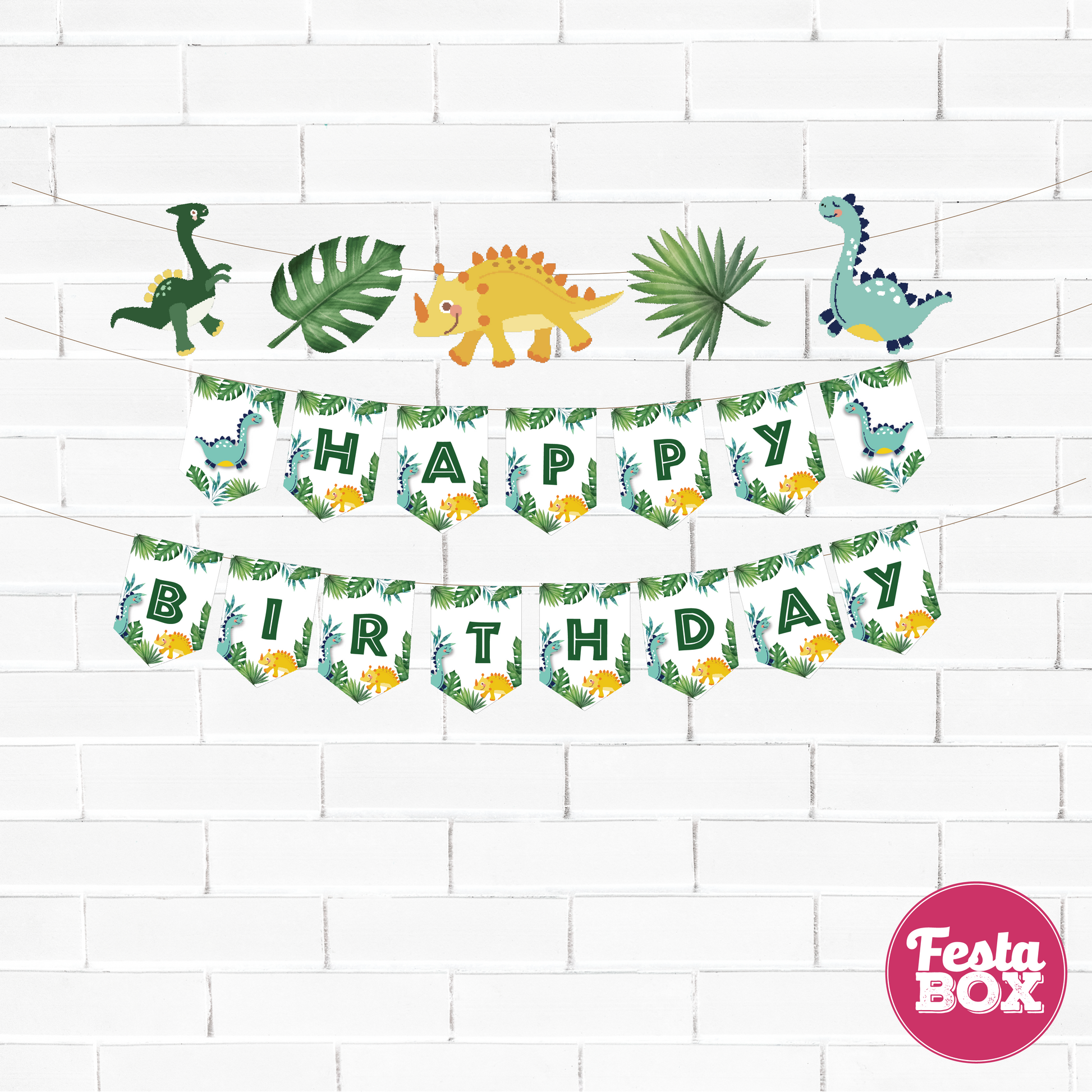 Background Banner for Birthday Party Decoration - Dinosaur Theme