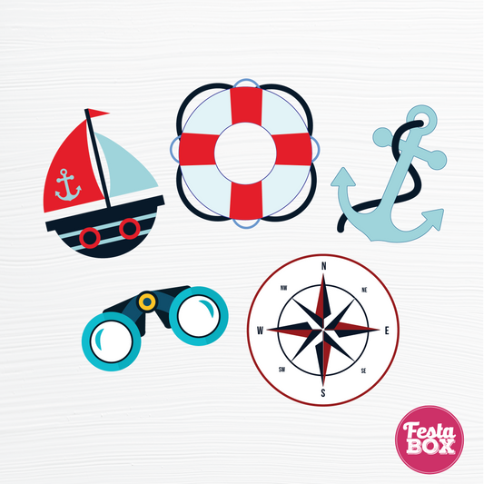 Birthday party cutouts - Nautical Theme