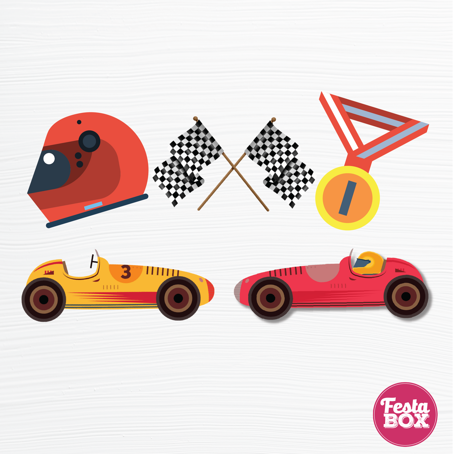 Birthday party cutouts - Race car Theme