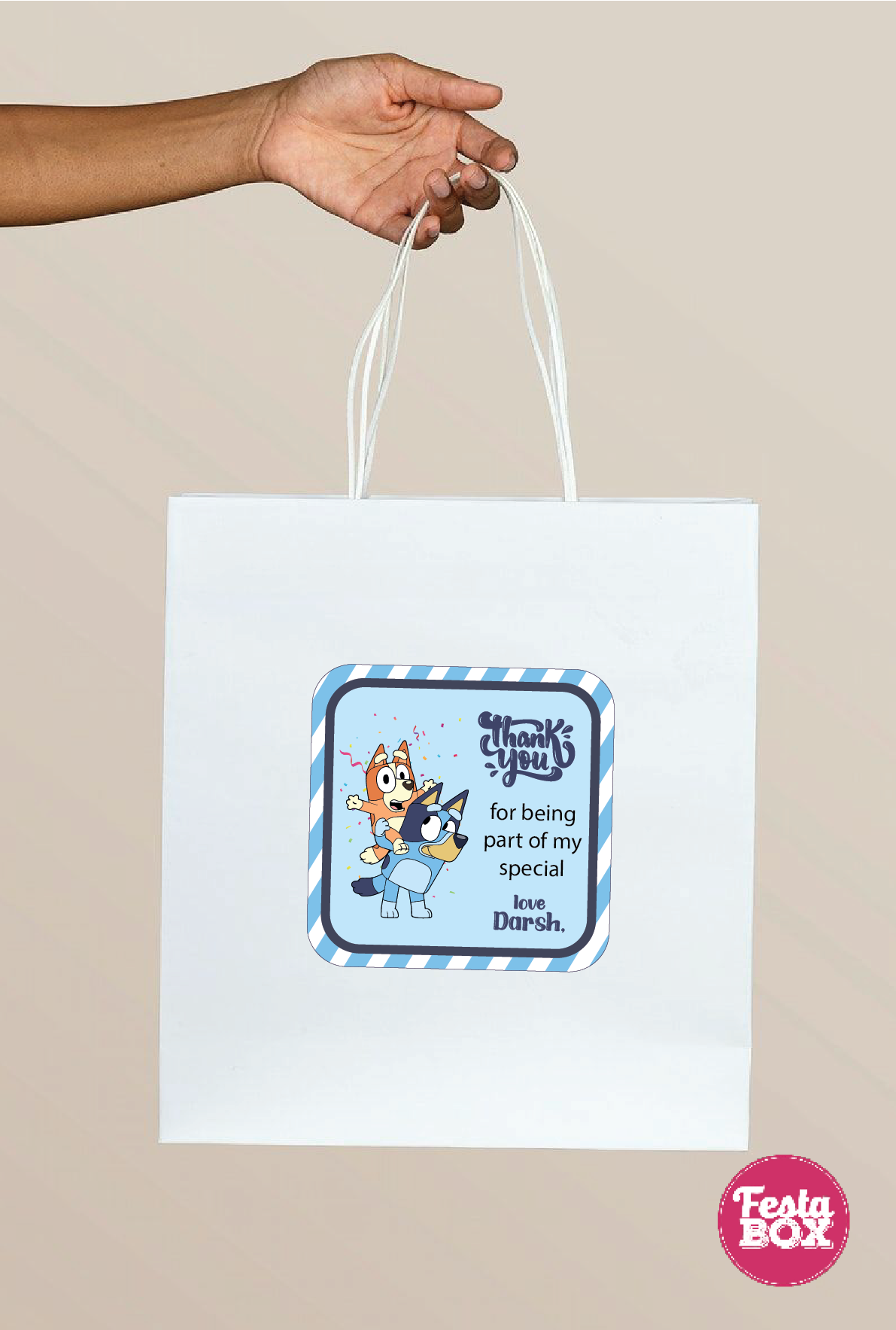 Return Gift Bags for Birthday Party - Bluey Theme - Option 1