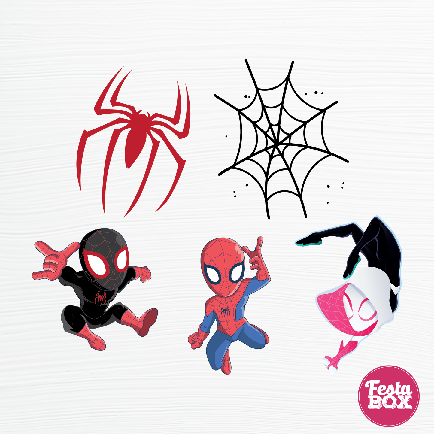 Birthday party cutouts - Spiderman Theme