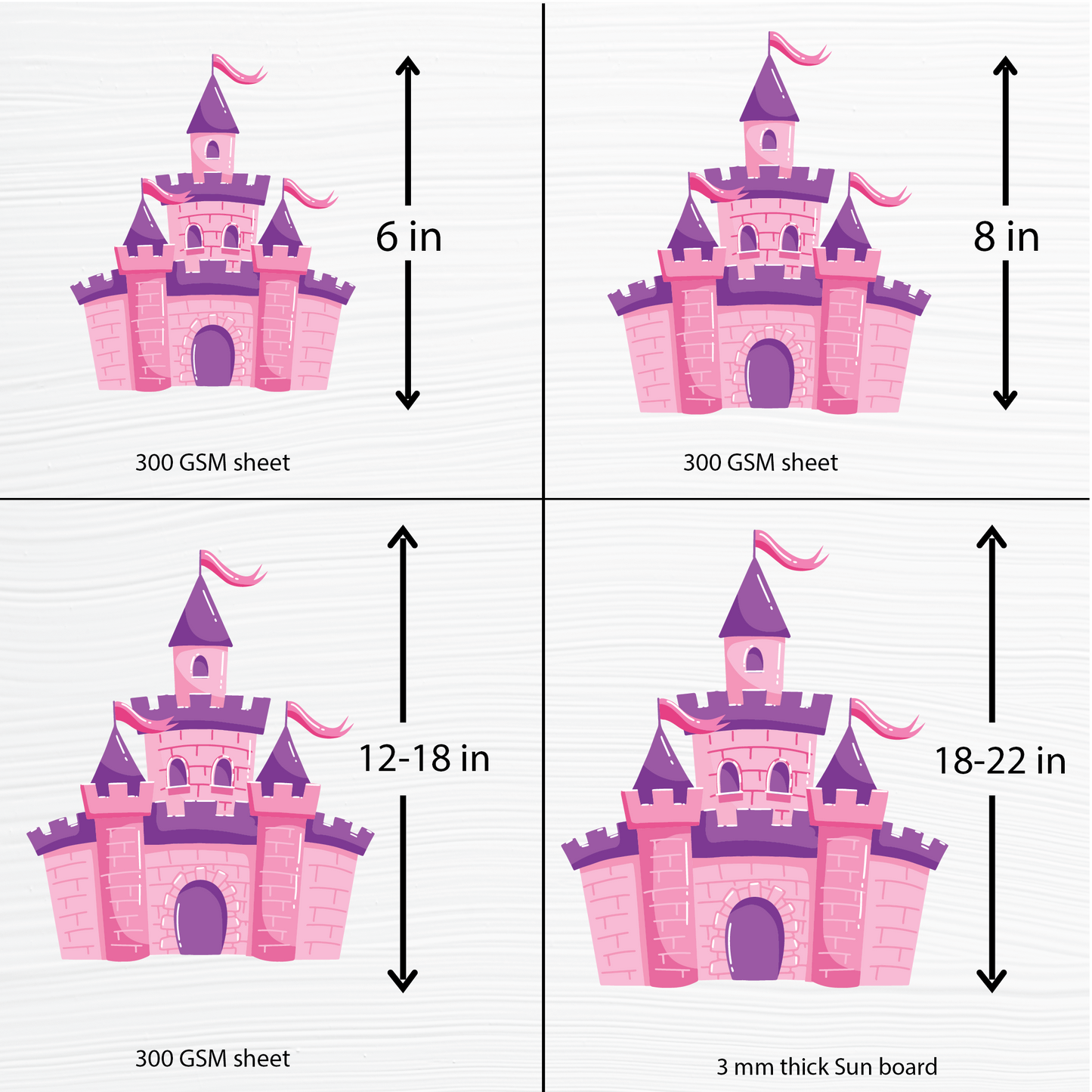 Birthday party cutouts - Princess Theme