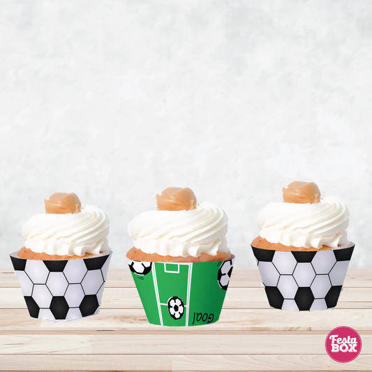 Cupcake Wrappers for Birthday Party Decoration - Football Theme (Set of 6) - Assorted