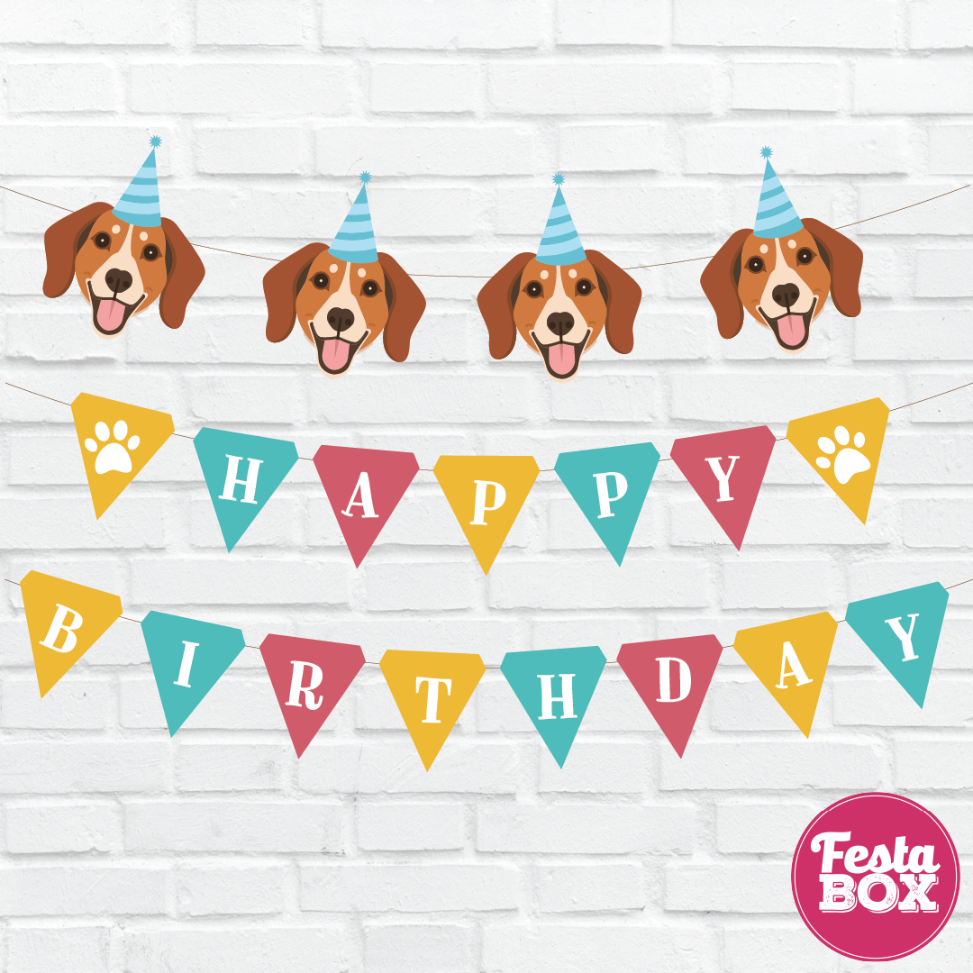 Background Banner for Birthday Party Decoration - Puppy Theme