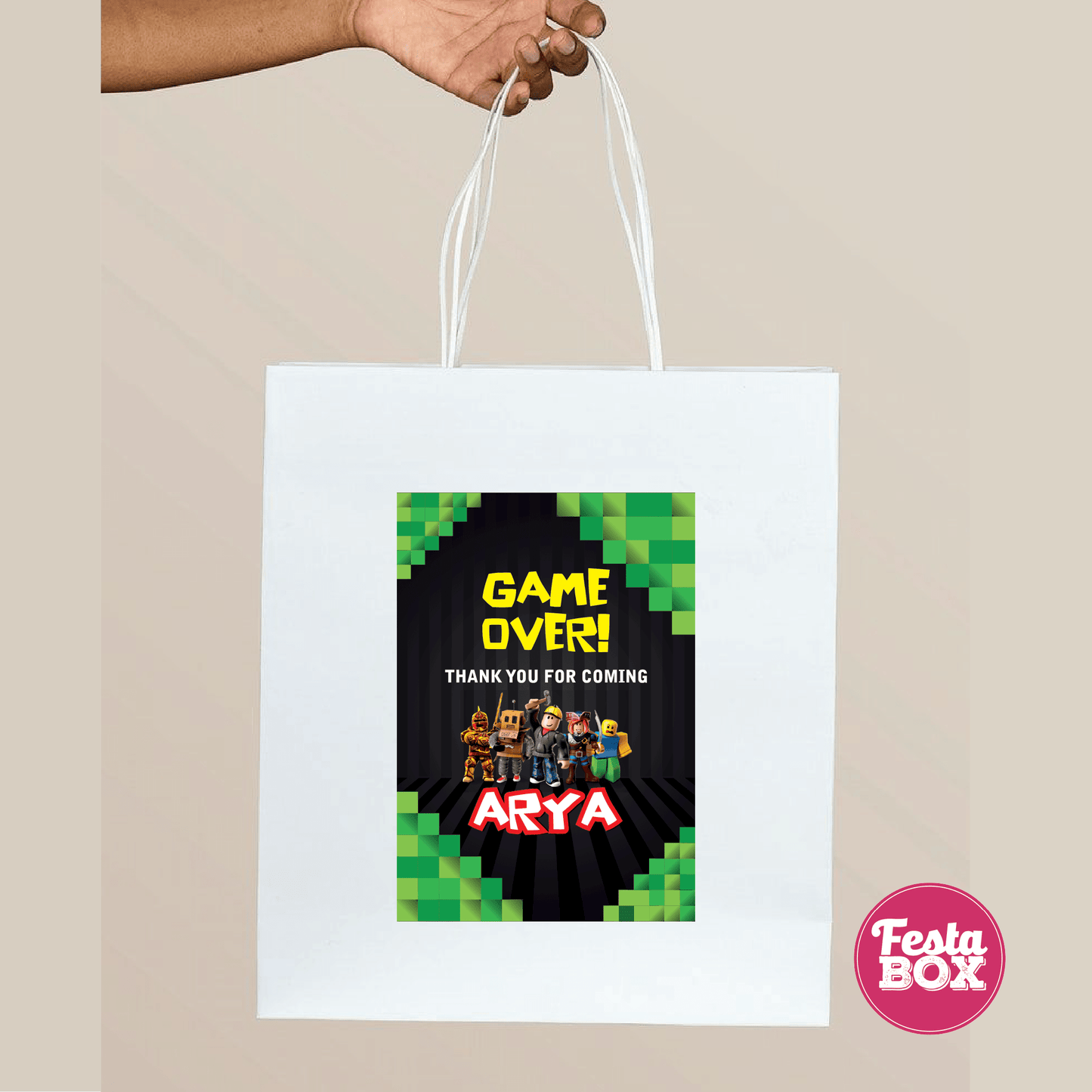 Return Gift Bags for  Roblox Theme Birthday Party