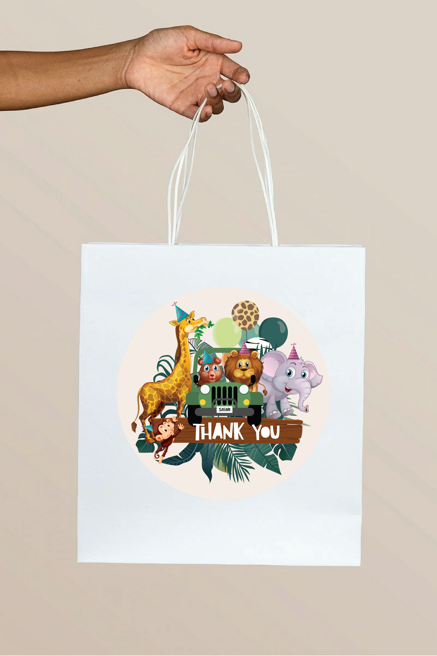 Return Gift Bags for Birthday Party - Jungle Safari Theme (Set of 6) option 2