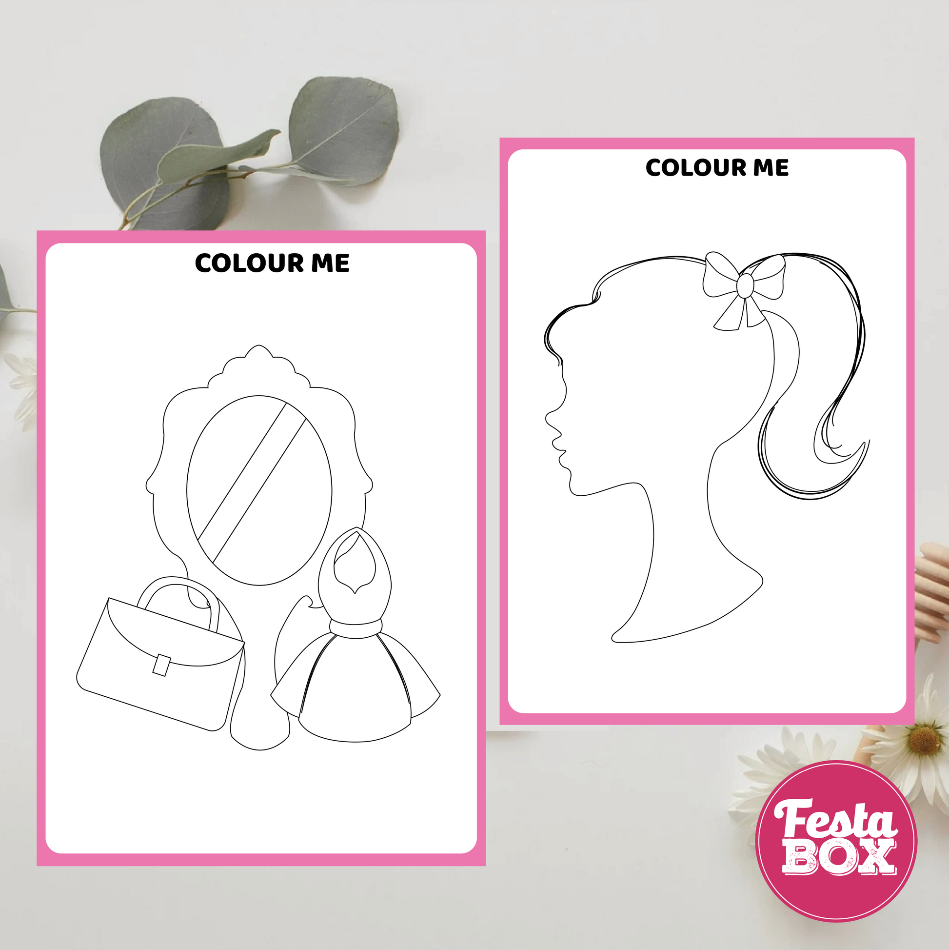 Birthday Game - Colouring Sheet (2 per set) - Barbie Theme (Set of 6)