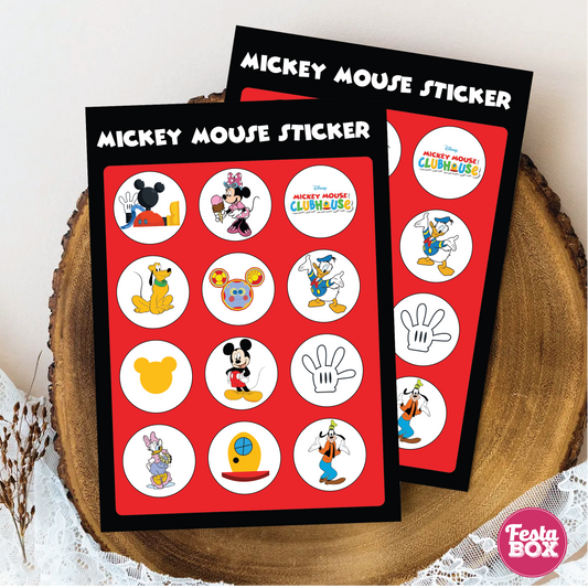 Birthday Game - Sticker Sheets - Mickey Mouse Theme (Set of 6)