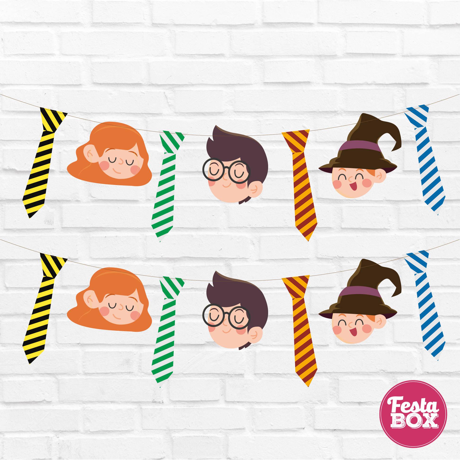 Background Banner for Birthday Party Decoration - Harry Potter Theme cutouts