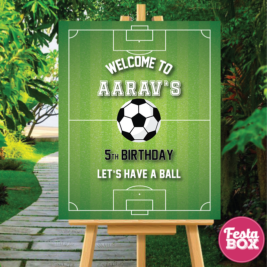 Welcome Sign for Birthday Party Decoration - Football theme