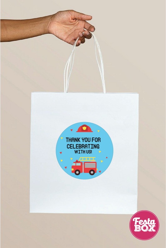 Return Gift Bags for Birthday Party - Firetruck Theme - Option 1