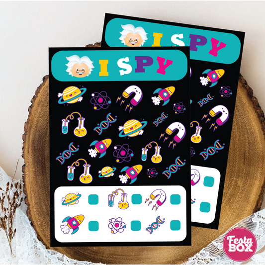 Birthday Game - I Spy - Science Theme (Set of 6)