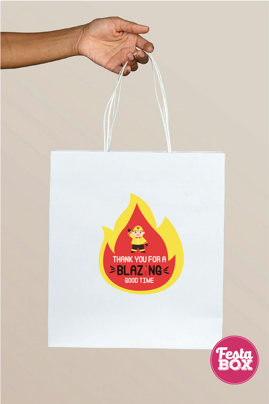 Return Gift Bags for Birthday Party - Firetruck Theme - Option 2