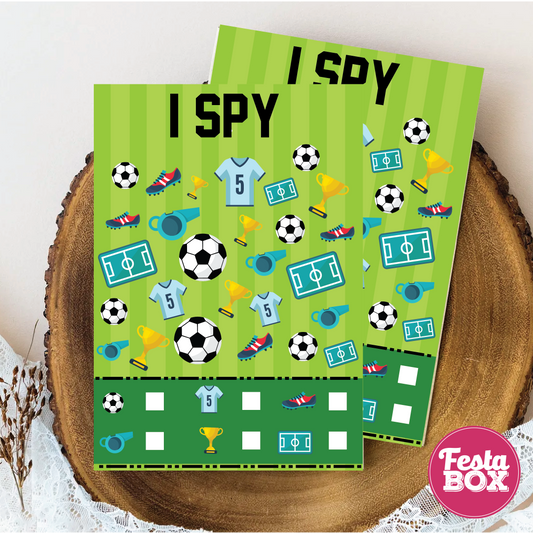 Birthday Game - I Spy -Football  Theme (Set of 6)