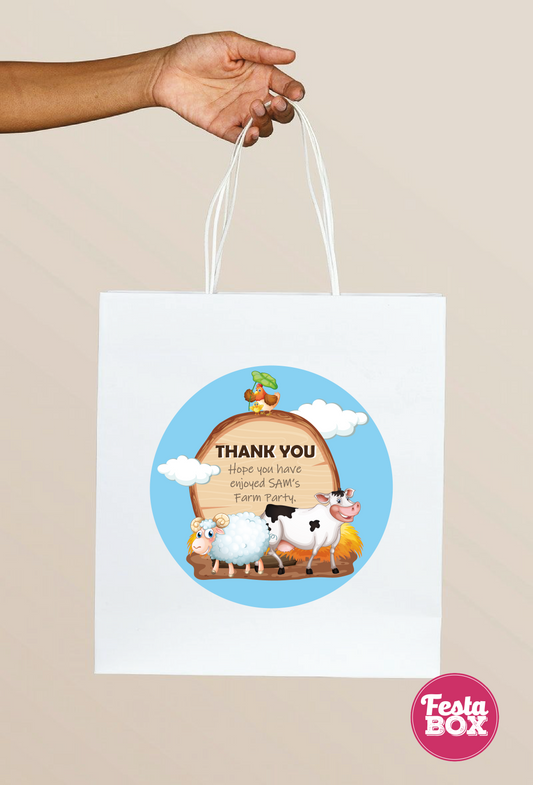 Return Gift Bags for Birthday Party - Farm Animal Theme - Option 1