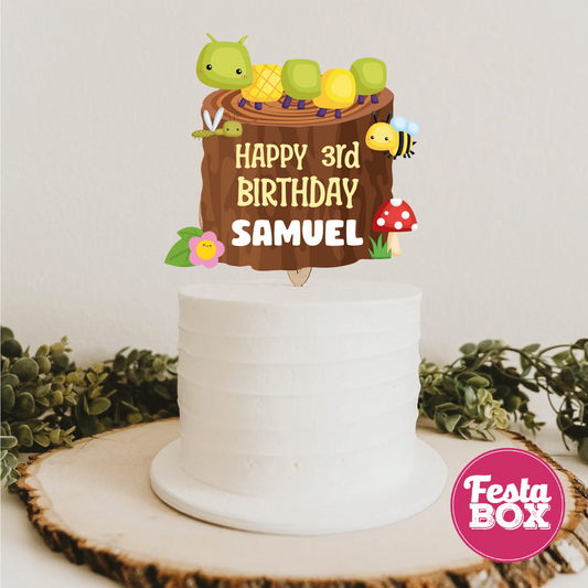 Cake Topper for Birthday Party Decoration - Bugs Theme - Option 2