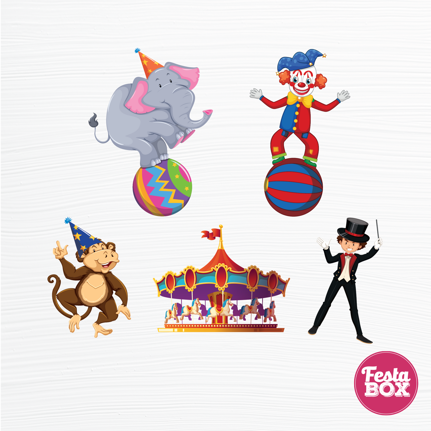 Birthday party cutouts - Carnival Theme