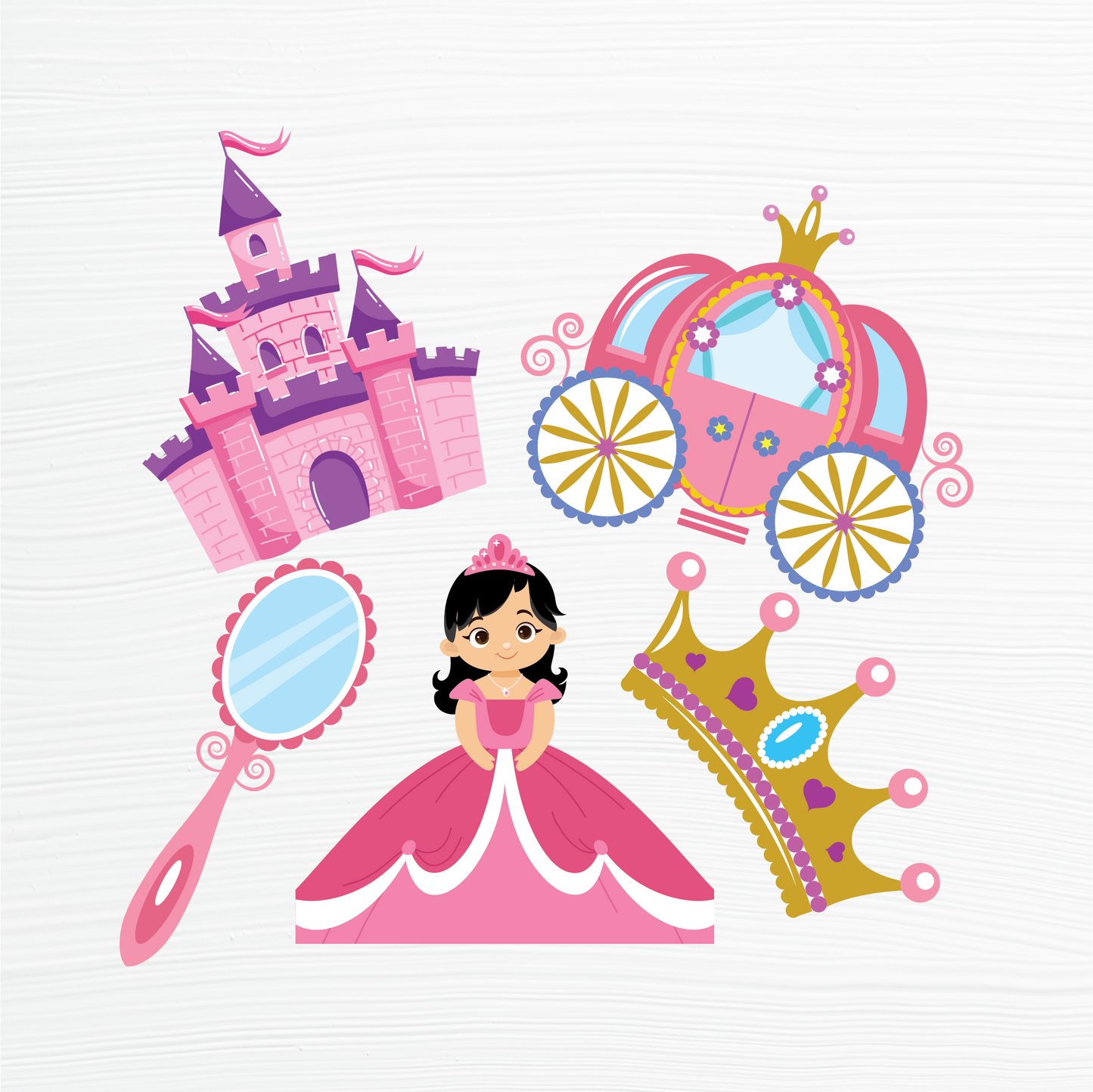 Birthday party cutouts - Princess Theme