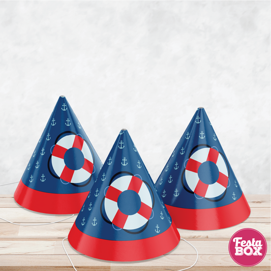 Birthday Celebration Caps - Nautical Theme (Set of 6) - Option 2