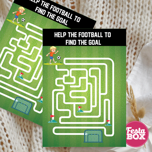 Birthday Game - Dino maze - Football Theme (Set of 6)