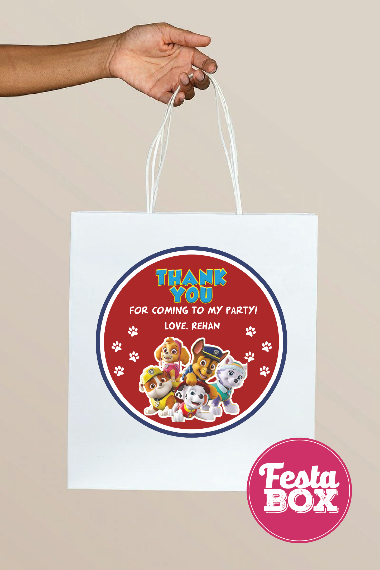 Return Gift Bags for Birthday Party - Paw Patrol Theme - Option 1