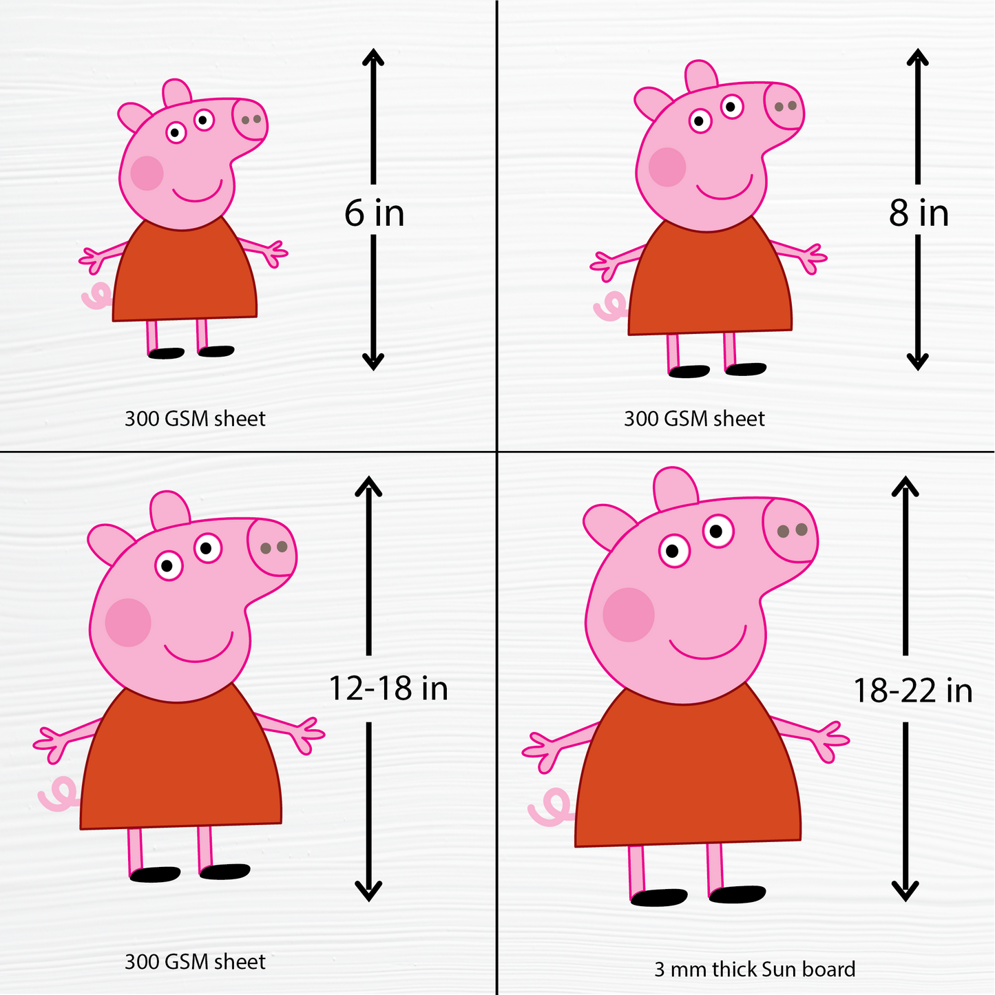 Cutouts for Birthday Party – Peppa Pig Theme