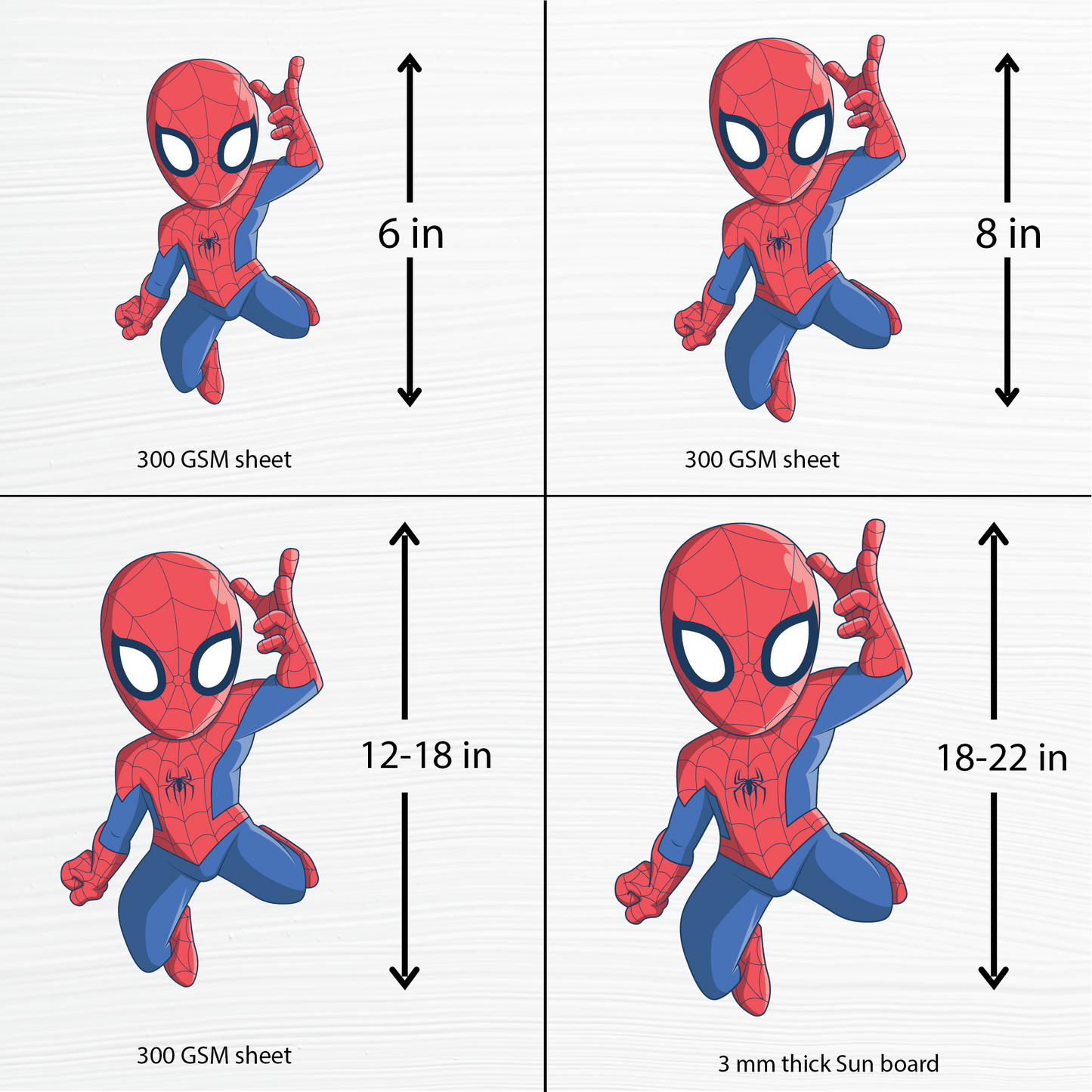 Birthday party cutouts - Spiderman Theme