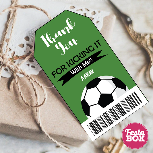 Gift Tags for Birthday Party Decoration - Football Theme (Set of 6) - Option 1